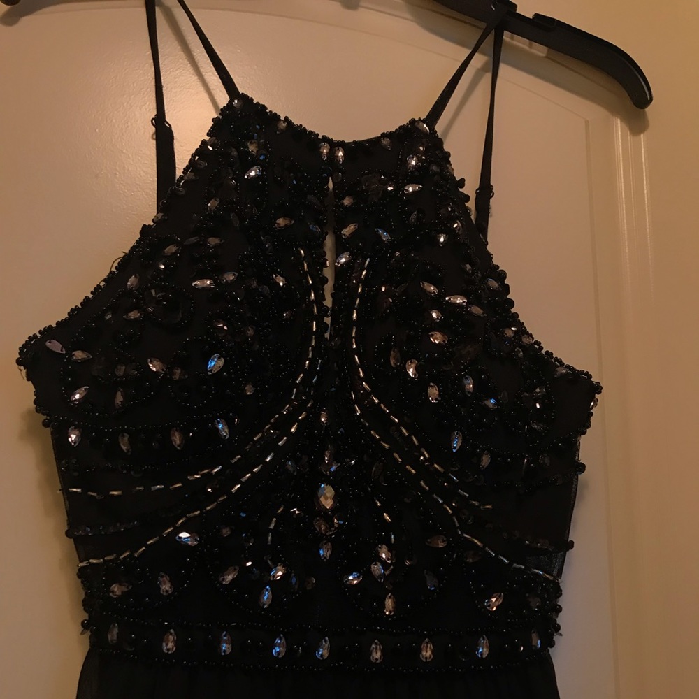Blondie Nites by Stacy Sklar Black Prom Dress